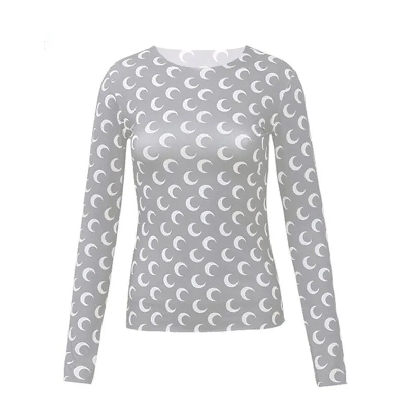 Women Gotoola Star Marine Moon Long-Sleeved T-shirt 5
