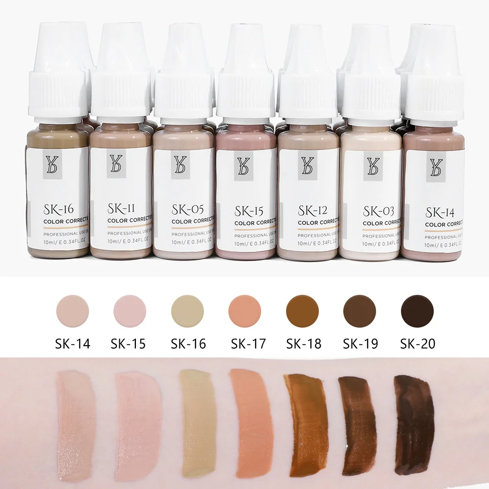 YD Skin Camouflage Pigment 10ml Tattoo Ink Permanent Makeup Color Correct Ink Stretch Mark Skin Pigment Restoration Beauty Art