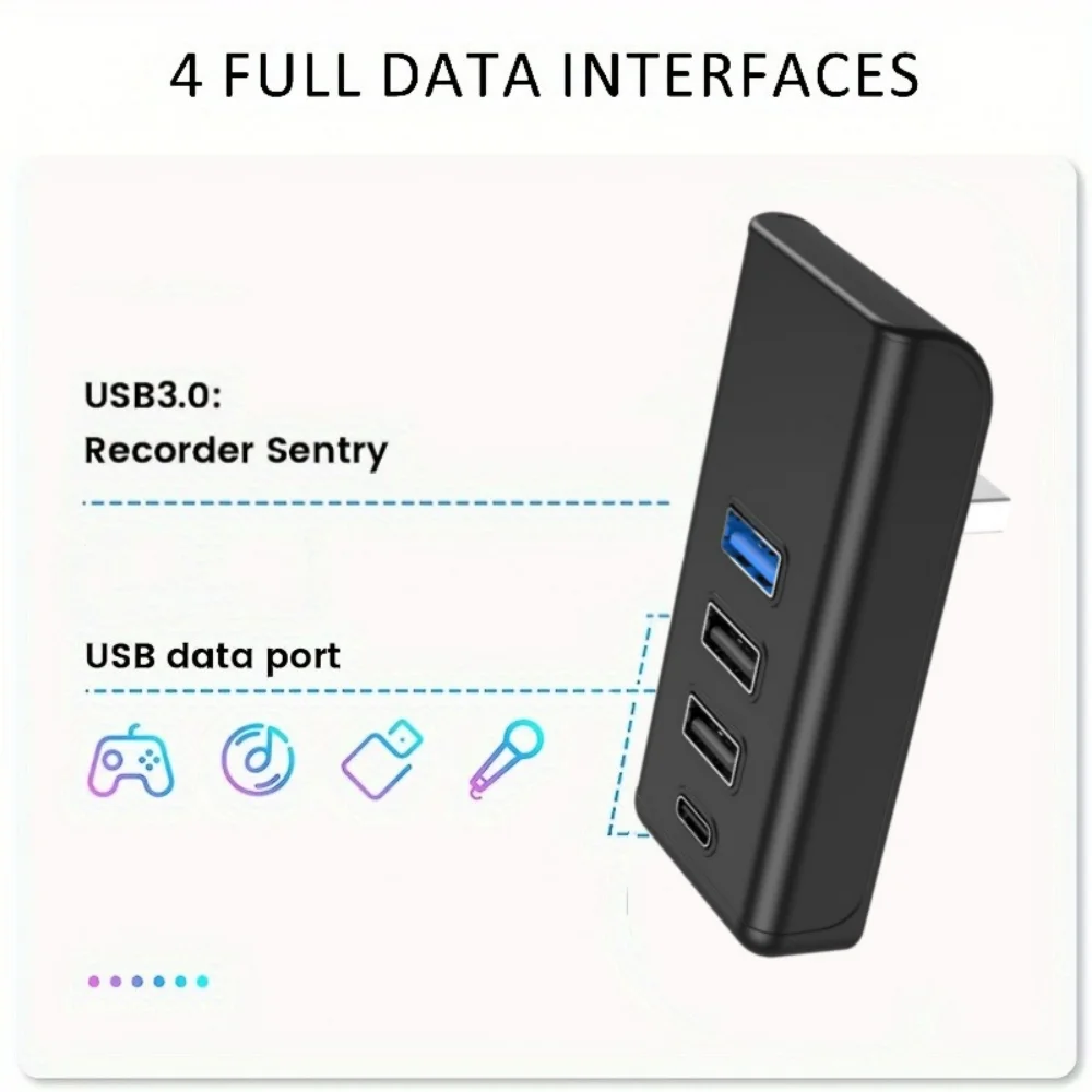 4 in1 USB HUB Type C HUB OTG Adapter USB 3.0 2.0/Type-C to USB High Speed USB Splitter Hub 5.0Gbps 4 Port for PC Computer Laptop