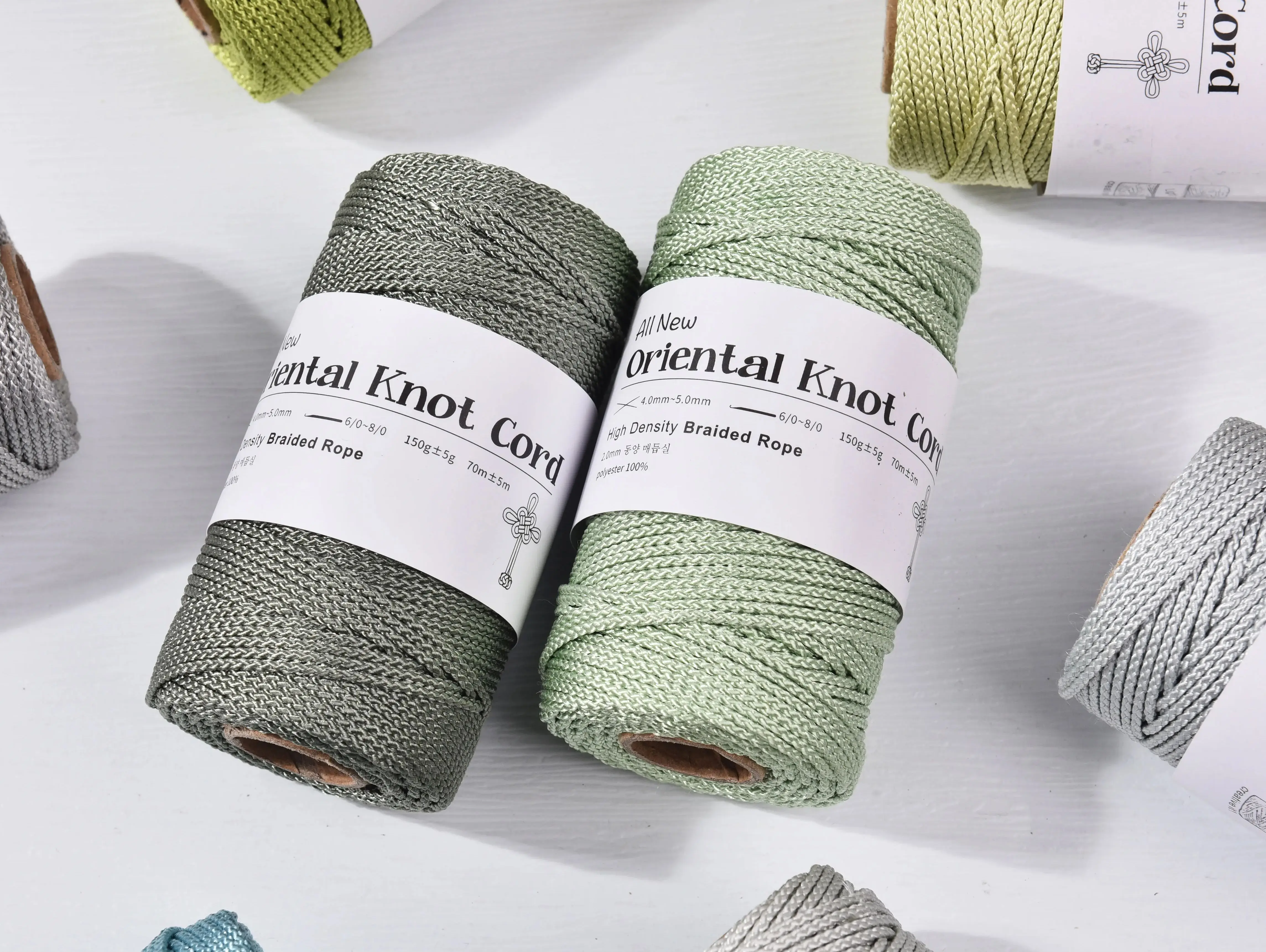 2mm×75Yards Chinese Knot Cord Oriental Knot Cord Bohemia Macrame cord for Handmade Chinese Knot DoorBell Decoration 2