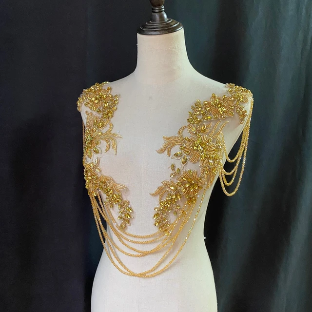 Gold Rhinestone Applique | Charlotte