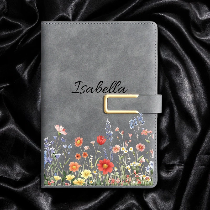Elegant A5 Faux Leather Personalized Notebook
