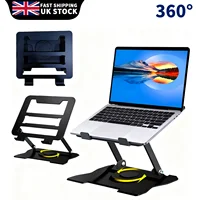 360° Metal Portable Laptop Tablet Stand Riser Bracket Adjustable Holder For Desk Compatible with iPad Pro/ Air/ Mini