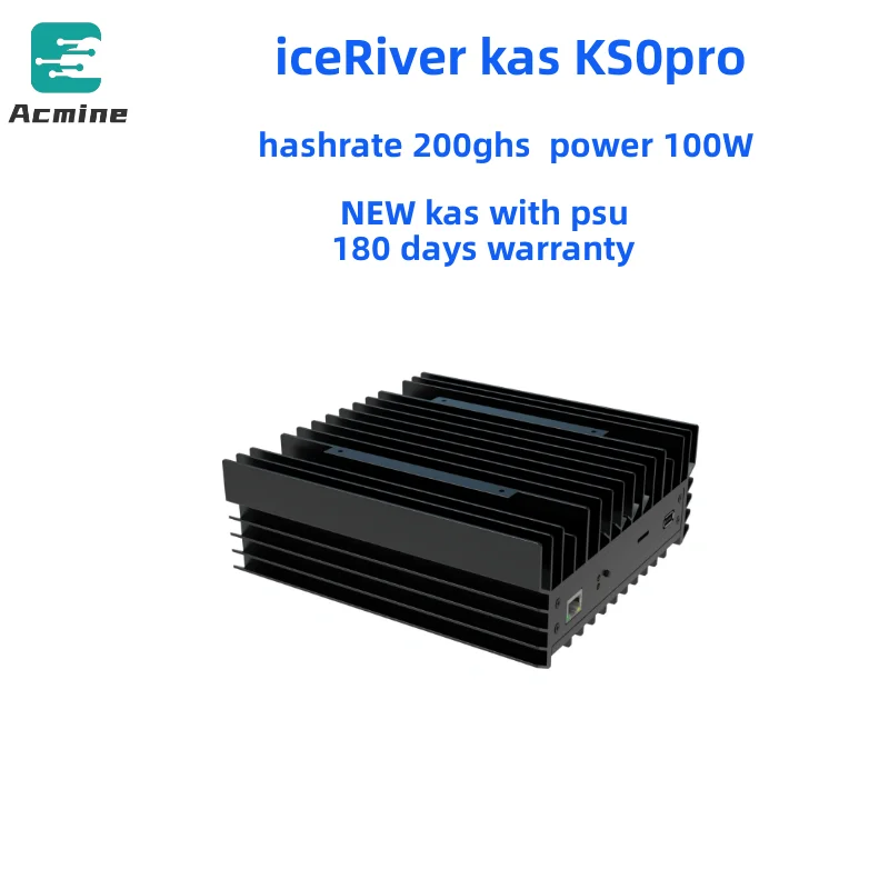 

BA BUY 5 GET 3 FREE New IceRiver KS0 Pro Miner KASPA Miner 200G 100w With Original PSU