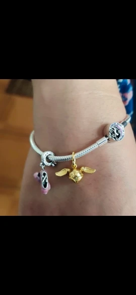 2025 gran oferta dijes cuentas de Plata de Ley 925 mariposa rosa luciérnaga luminosa cuelga brazalete pulsera collar joyería DIY photo review