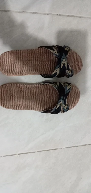 Indoor Slippers Women Home Shoes Lightweight Linen Couple Slippers Lightweight Home Slippers photo review