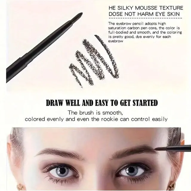 3pcs Waterproof Black Eyeliner Pencils-Smudge-Proof, Long-Lasting &Beginner-Friendly Eye Makeup 3