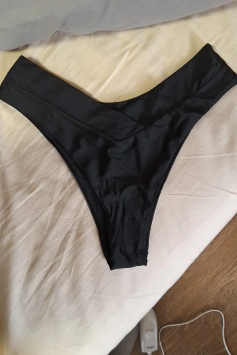 Women High Waisted Brazilian Bikini Set Sexy V Cheeky Swimwear Summer Beach Bathing Suit Black Thong Bottom Sexy Female Swimming photo review