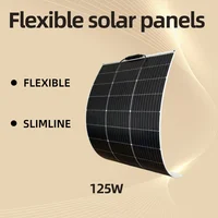 Panneaux solaires monocristallins flexibles 250W 18V (125W*2) pour balcon, modules photovoltaïques pour caravanes, camping, bateaux et toitures 2