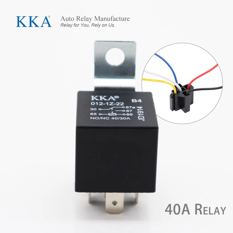 [5PCS/PACK] 30A Automotive Relay with Fuse 12V/24V 4pin/5pin, 40A Auto Relay, 80A Car Relay for Car Motor Boat Auto Vehicle