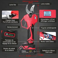 Sécateur électrique sans fil 1000W, 50mm, pour arbres fruitiers et bonsaïs, outils électriques compatibles avec batterie Makita 4