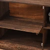 Solid wood dustproof desktop storage box modular detachable cosmetic shelf tea set organizer tea cup holder bookcase teapot latt 6