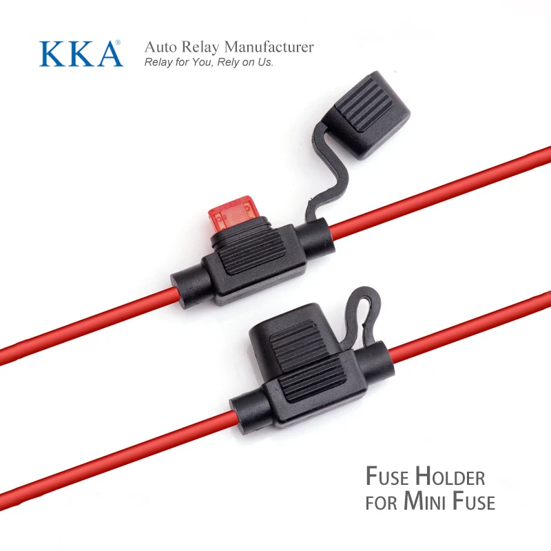 [6 Pcs/Pack] Waterproof Auto Fuse Holder 18/16 AWG for Mini/Standard Fuse, Free 30Amp Fuse