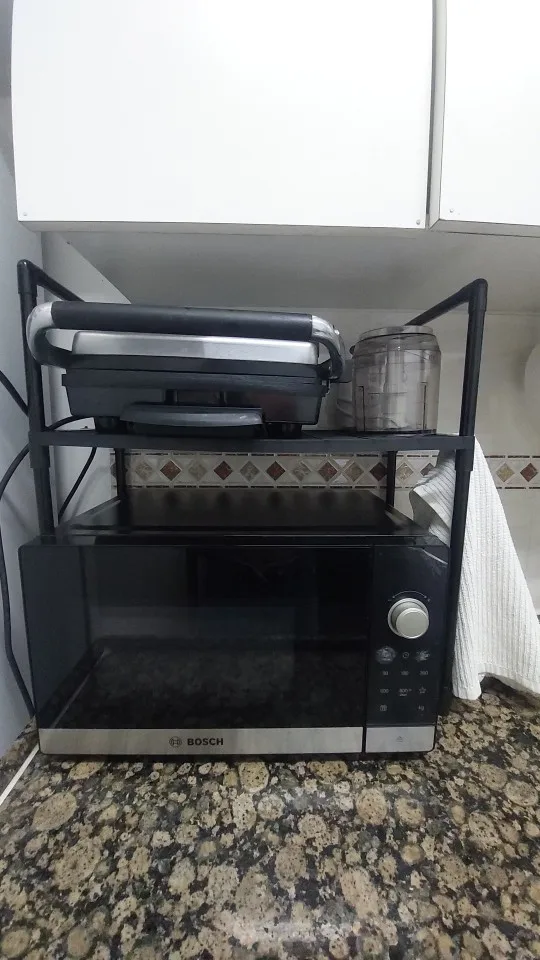 Multi-Layer Kitchen Storage Rack Condiment Organizer Shelf Microwave Shelf photo review