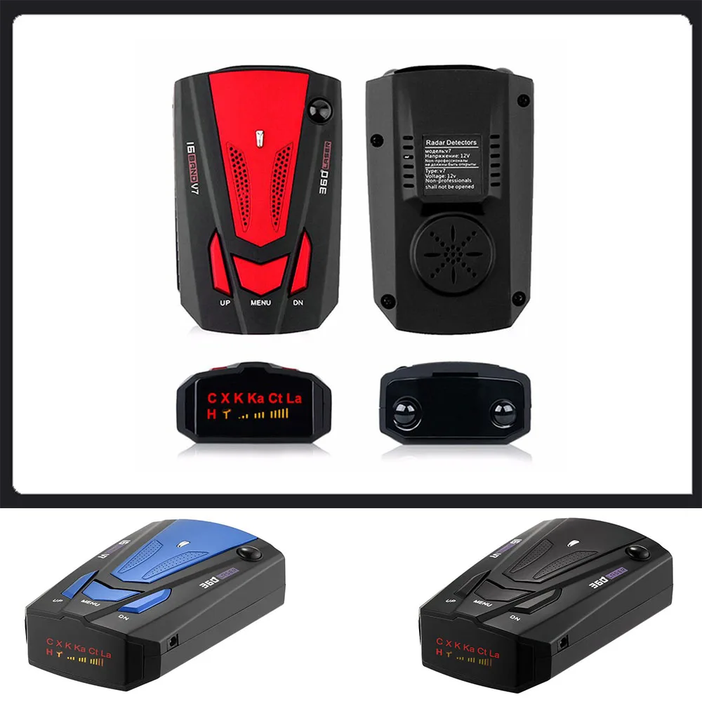 

V7 Electronic Dog Speed Sensor Vehicle Universal Speed Monitoring System Wide Coverage Support Russian Stock in Red Blue Black