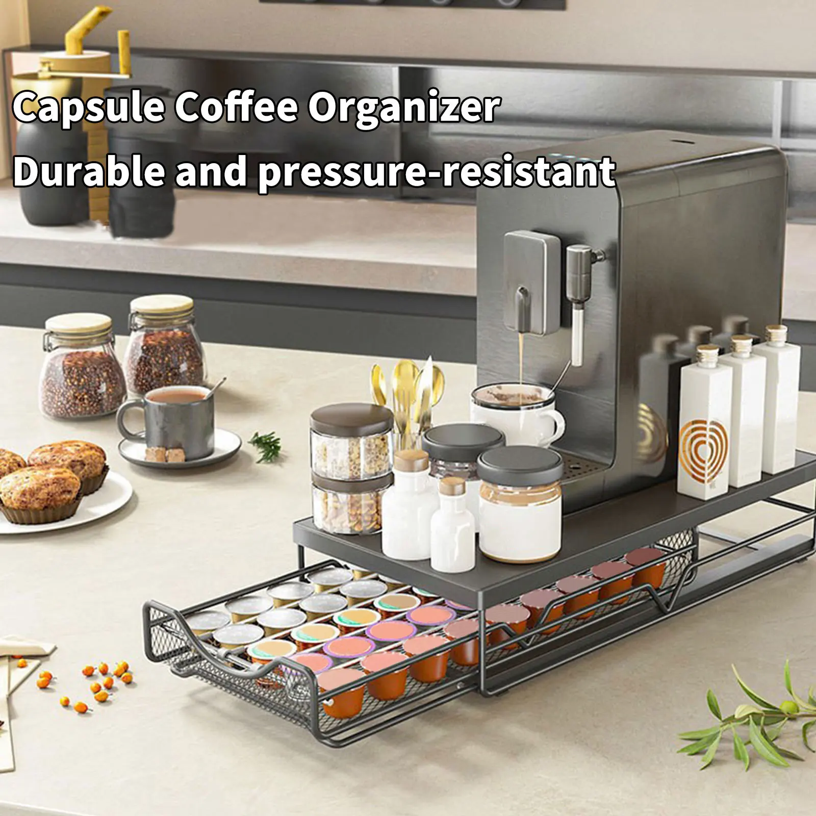opbevaring under kaffemaskine