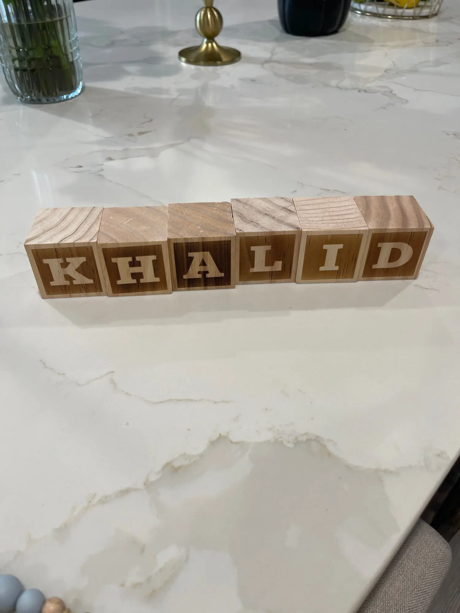 Custom Wooden Name Blocks - Nursery and Baby Shower Party Gifts photo review