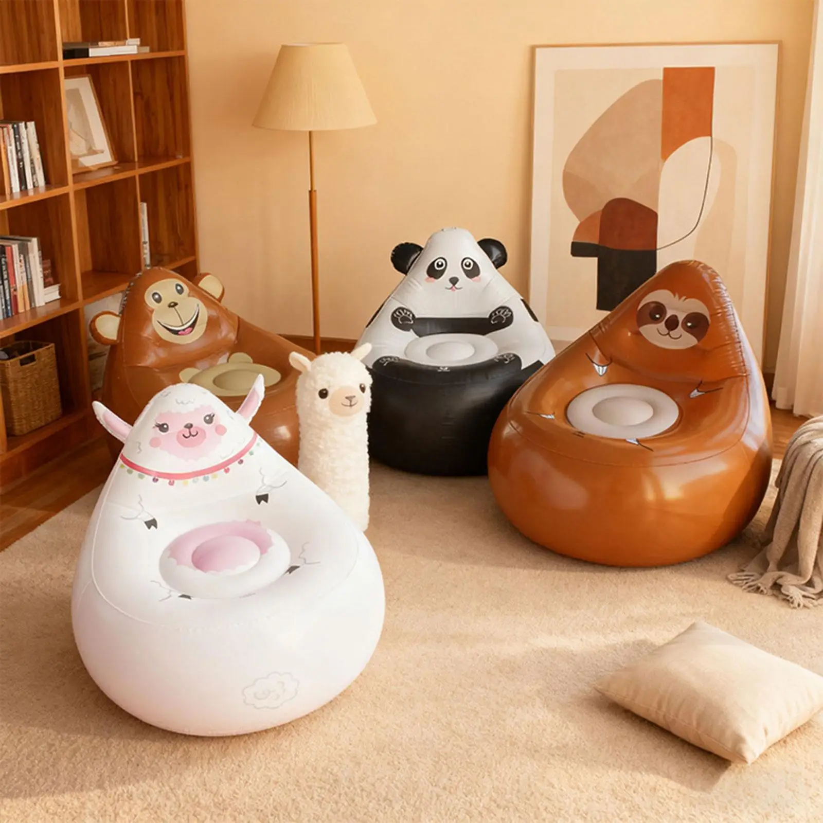 Inflatable Lazy Sofa Kids Cartoon Sofa Recliner PVC Chair Lightweight Lounge Camping Chair for Outdoor Beach Home Outdoor Inflatable Lazy Sofa Kids Cartoon Sofa Recliner PVC Chair Lightweight Lounge Camping Chair for Outdoor Beach Home Outdoor