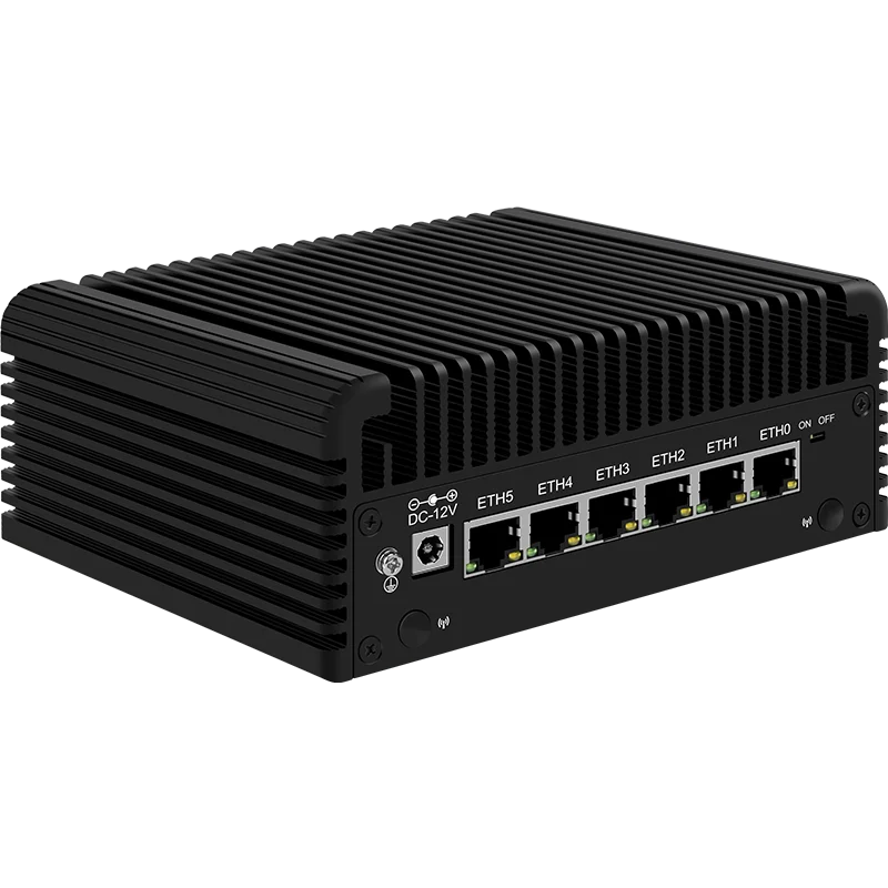 Topton 2.5GbE Firewall Appliance Mini PC 12th Gen Intel N100 N305(up to 3.8GHz) Fanless Computer Router with 6x I226 Nics AES-NI 2