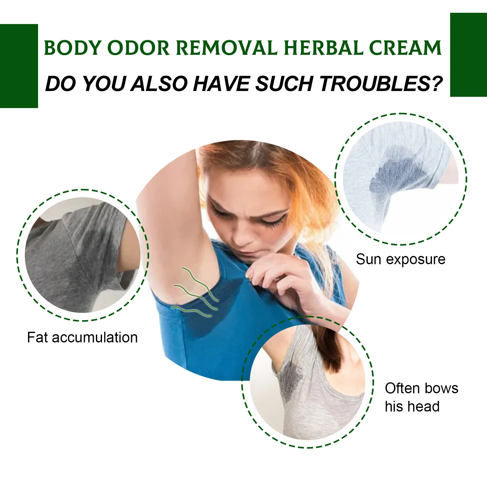 Armpits Deodorant Cream Remove Bad Smell Eliminate Body Odor Anti Sweaty Deep Refreshing Lasting Aroma Herbal Skin Care Product 4