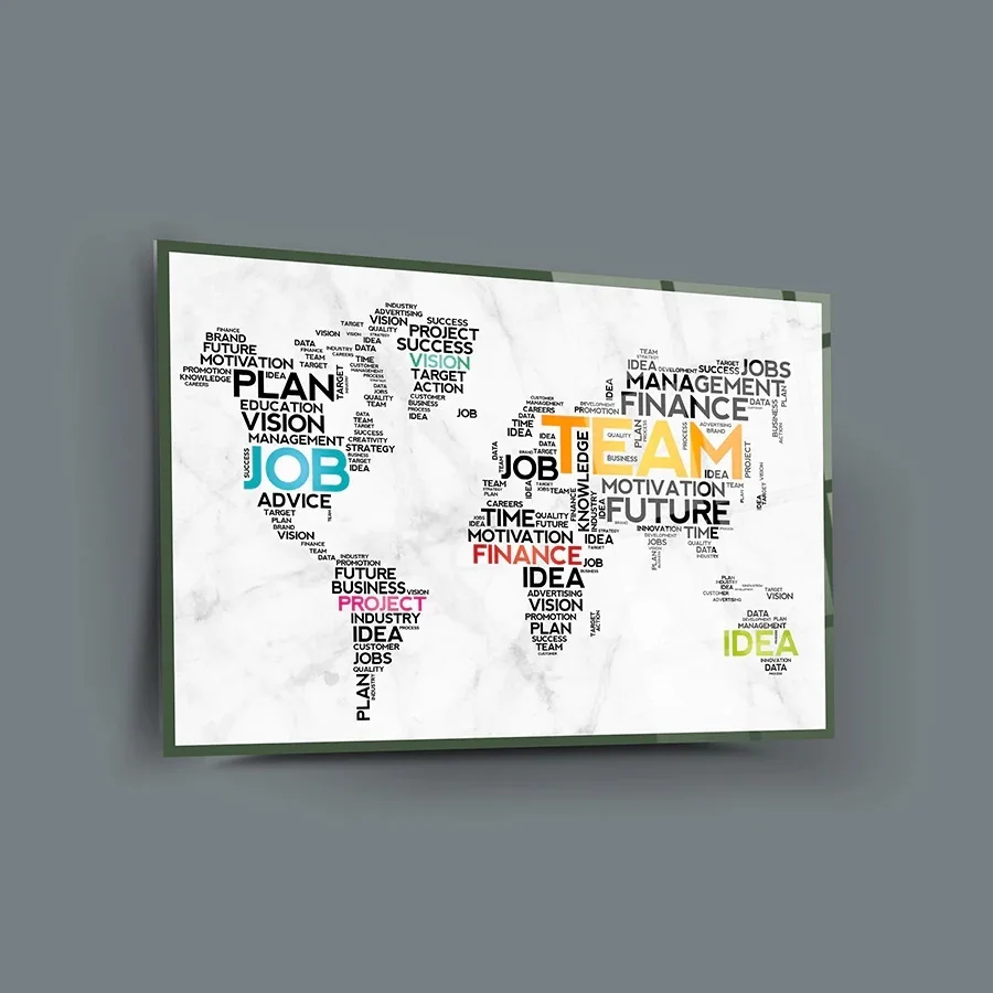

Team Spirit Decor, Glass Wall Art,Frameless Free Floating Tempered Glass Panel,Home Office Living Room Decoration,ctsa-126af