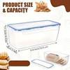 Plastic Bread Storage Box Airtight Food Storage Container Sandwich Bread Keeper with Lid Loaf Bread Container Kitchen Organizer 6