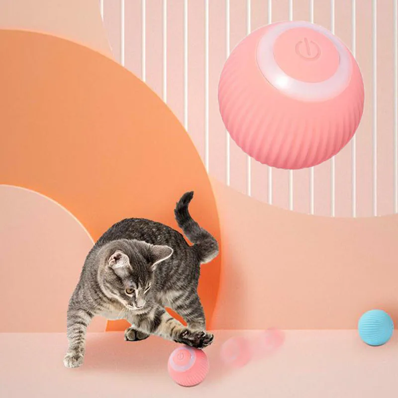 Cat Toys Electric Cat Ball Toys Automatic Rolling Smart for Cats Training Self-moving Kitten for Indoor Interactive Playing