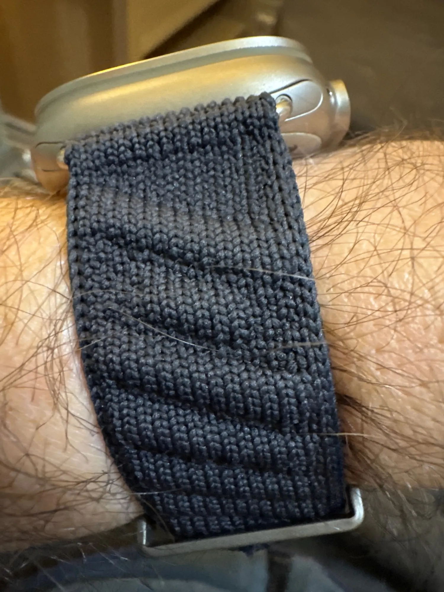 Recensione della foto di Apple Watch Single Tour Band 49mm Bleu Nuit en Mer Single Tour Nylon Strap Foto