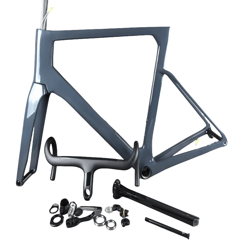 Bicycle Ostro VAM frameset new T1000 carbon fiber road handlebar disc brake aerodynamic frame