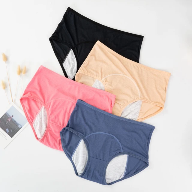 Super Soft Menstrual Panties Good Breathability Inside Wearing Stylish Pure  Color Period Underwear Obesity Briefs - AliExpress