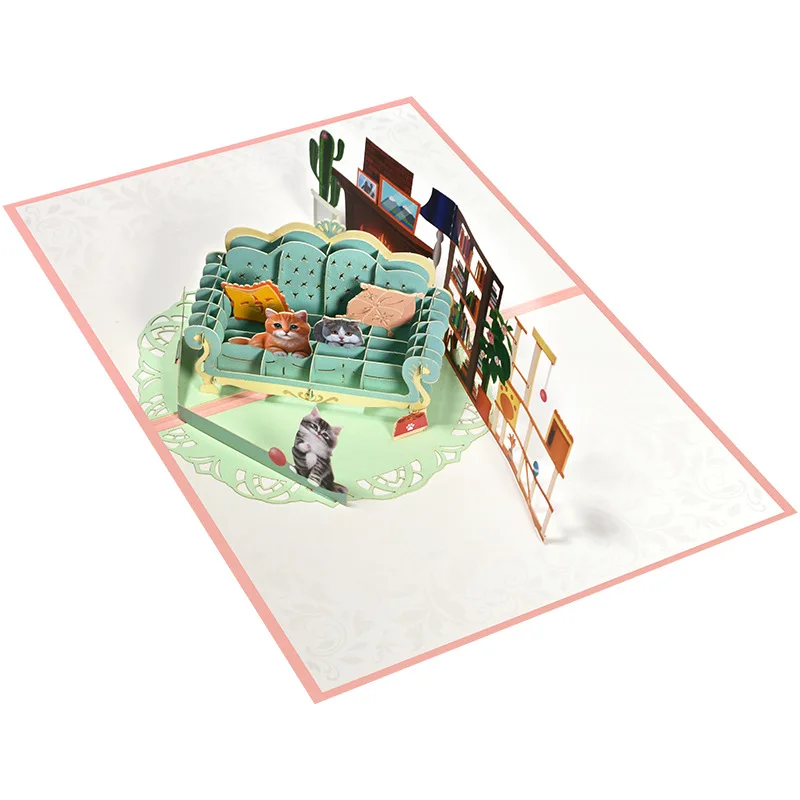 Greeting Cards 3D Pop Up Animal Handmade Paper Card for Birthday Christmas Valentine&rsquo;s Day Anniversary & Special Occasions