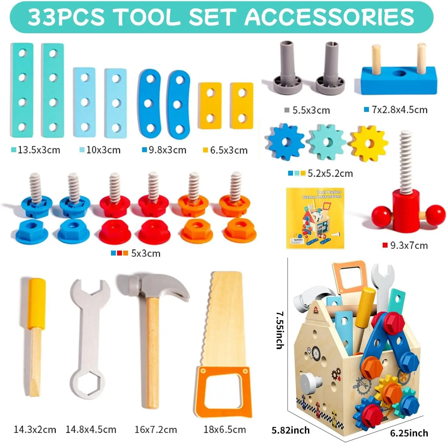 Children's Wooden Toolbox 6