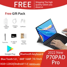 10.1 11 12 Inch 2022 New P70 Tablet PC Android11.0 10cores 8GB RAM 128ROM WIFI GPS 5GCalling with Keyboard International Version