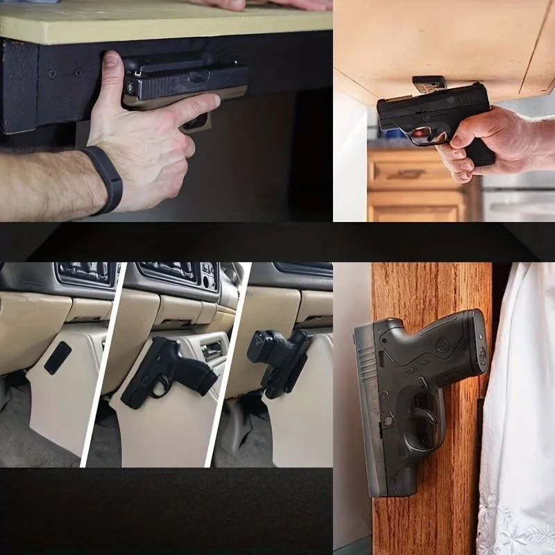 1pc Rubber Coated Magnetic Concealment Mount For Hidden Storage For Vehicle Truck Car Bedside Home magnetic concealment mount