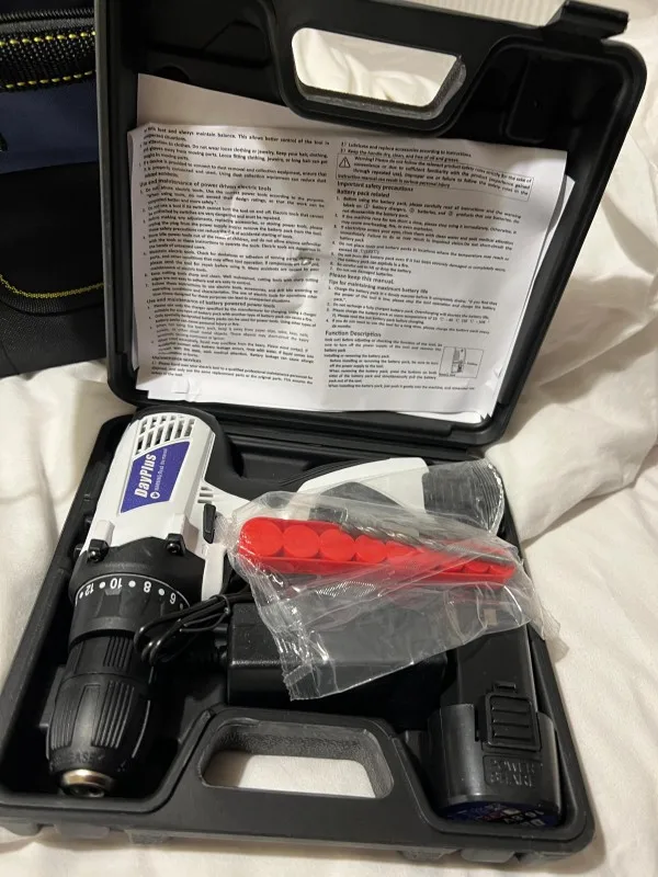 DayPlus 16.8V Mini Cordless Drill Driver Kit, 3/8" Chuck 45Nm Electric Screwdriver Driver with LED Light, 18+1 Torque, 2 Speed photo review