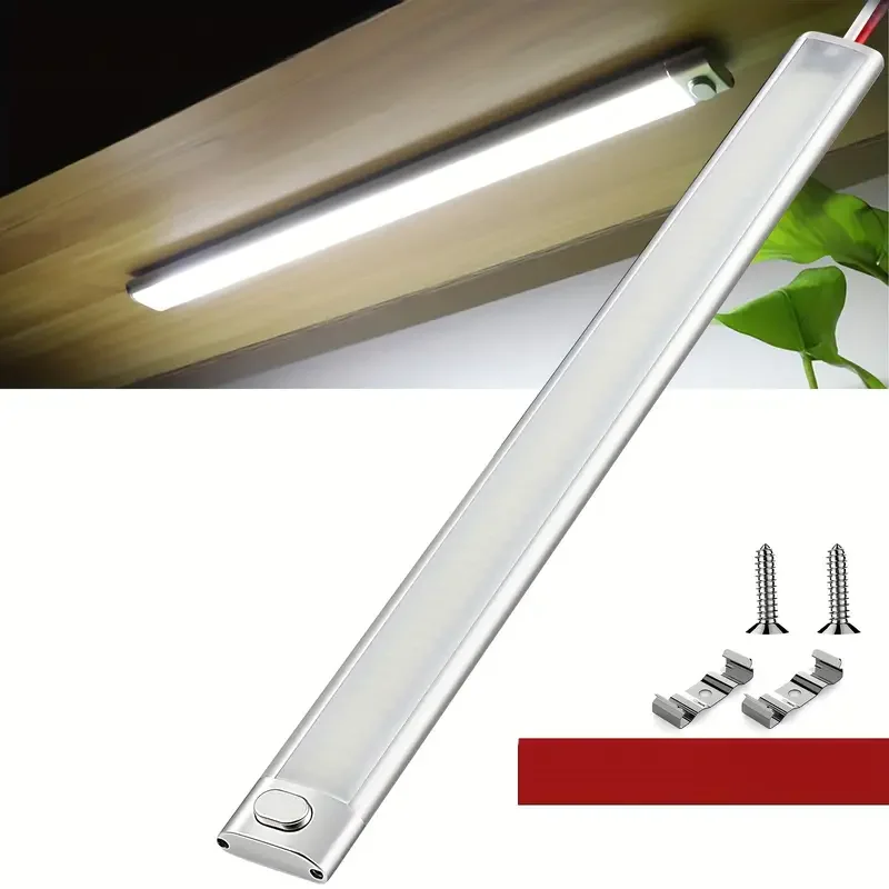 Luce al neon a LED - 72 LED per interni auto - 12 V - 5 W - con interruttore on/off - per camion, camper, barca - 1 striscia, bianca (confezione da 2