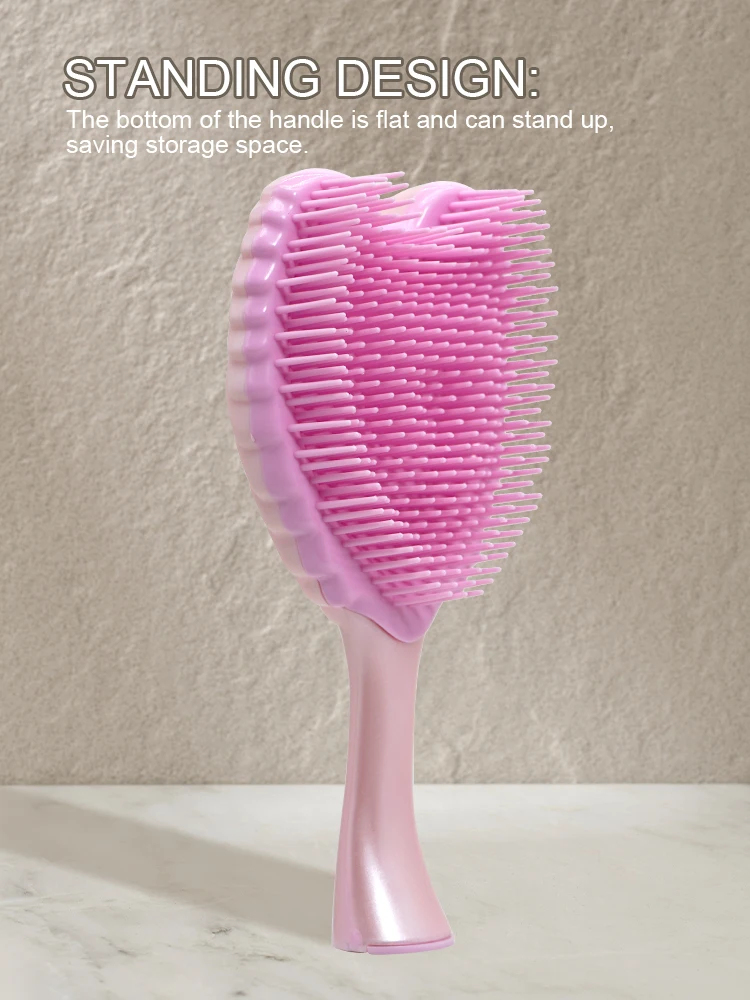 Mini Angel Detangling Tangle Hairbrush para mulheres, escova de cabelo antiestática, Pentes de massagem profissional para salão de beleza