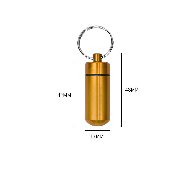 Mini Pill Case Waterproof Medicine Storage Box Container Bottle Holder Keychain Portable Outdoor Metal Pill Box Travel storage box,medicine storage container