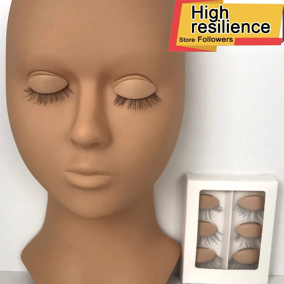 TrainingMannequinHeadEyelashesExtensionSiliconeHeadMannequin