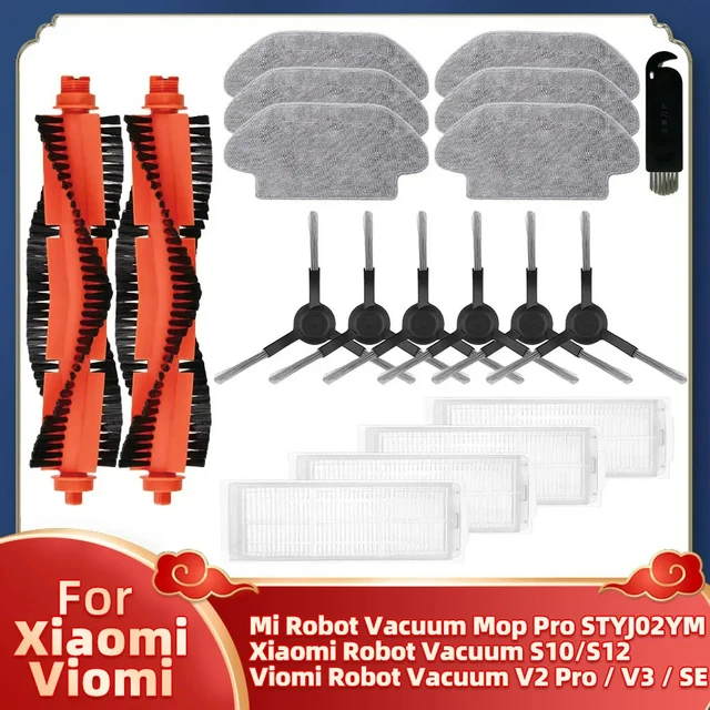 Para Xiaomi Robot Vacuum s10, Accesorios s12, accesorios de aspiradora  b106gl, cepillo lateral principal de tela filtrante HEPA