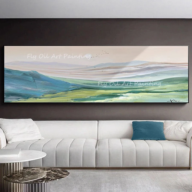 

100% ручная работа, большой размер, красивый пейзаж, гора, искусство, масляная живопись, крыльцо, коридор для гостиной