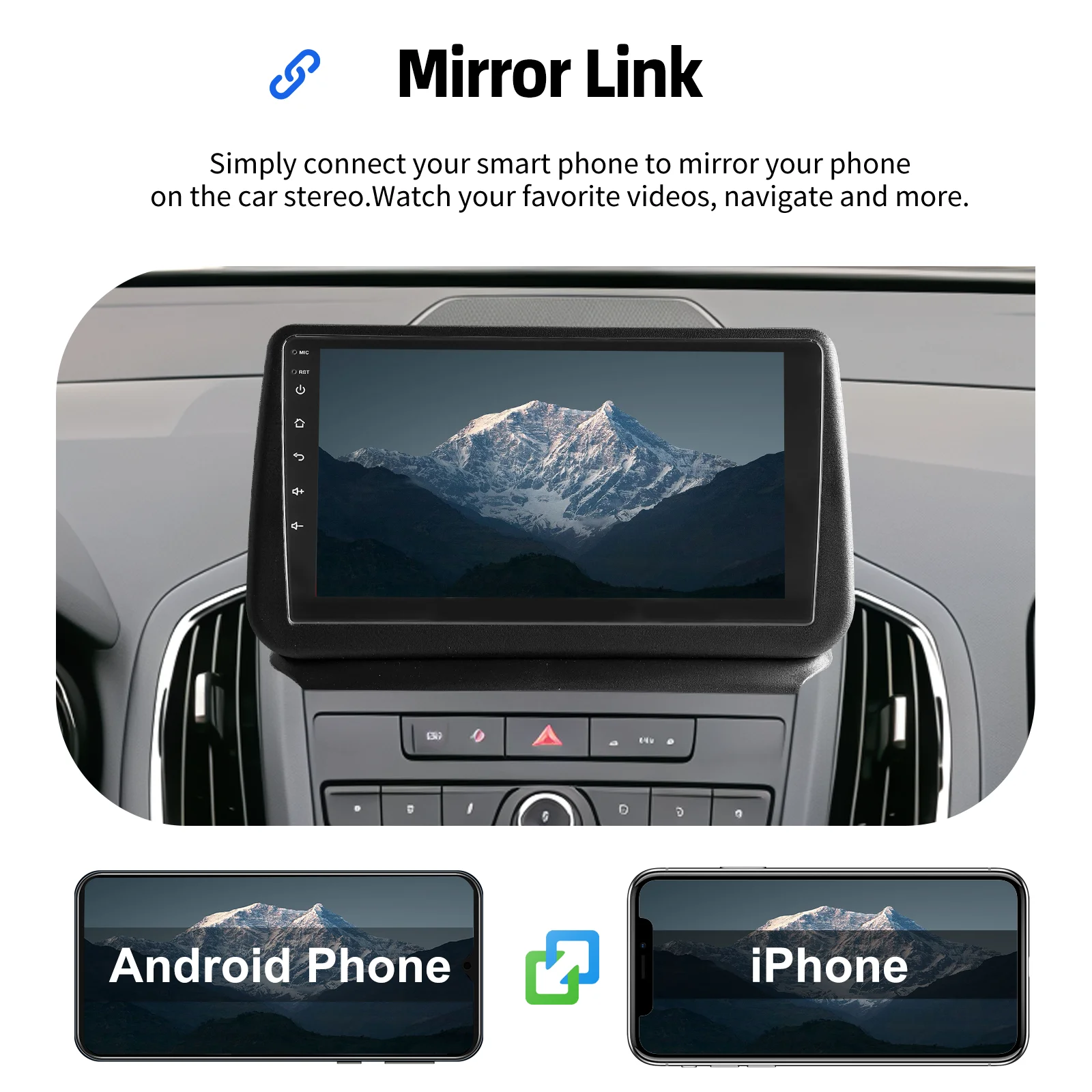 ESSGOO 9 Zoll IPS Touchscreen GPS Navigation Für Opel/Vauxhall Zafira Tourer C 2011-2016 Autoradio Android auto Android 15 Apple Carplay WIFI Bluetooth FM USB Spiegellink ASP-Sound – Detail 12