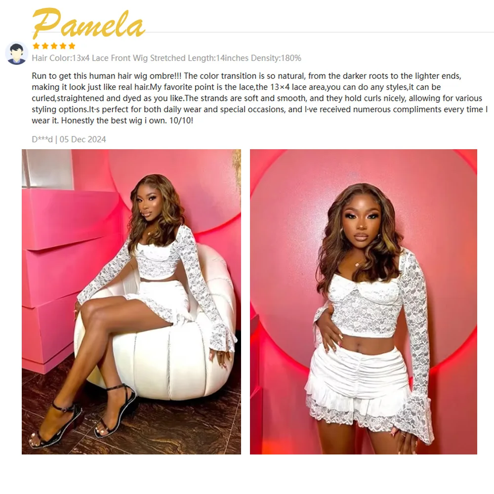 Glueless Wig Human Hair Ready To Go Loose Deep 250% Density Honey Blonde Bob 13x4 HD Transparent Lace Frontal Wigs Pre plucked