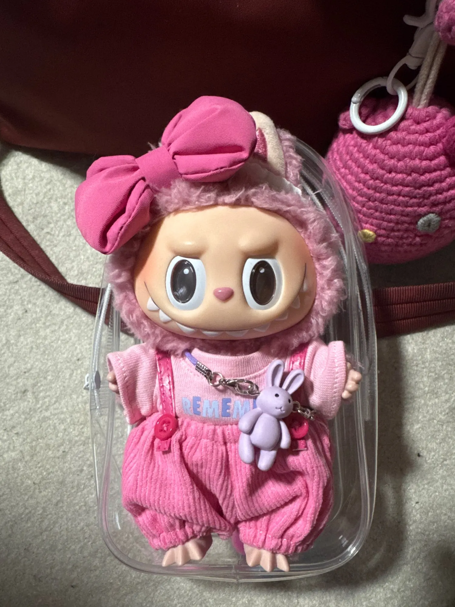 Labubu V1/V2 Doll Clothes: 15/17CM Original Macaron Plush Outfit & Hair Accessories photo review