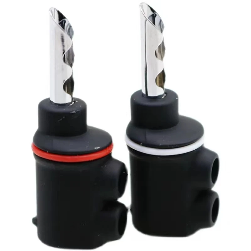 Puresonic 6202 RO-BLK Swiss high elasticity low resistance beryllium copper alloy speaker wire rhodium plated banana plug