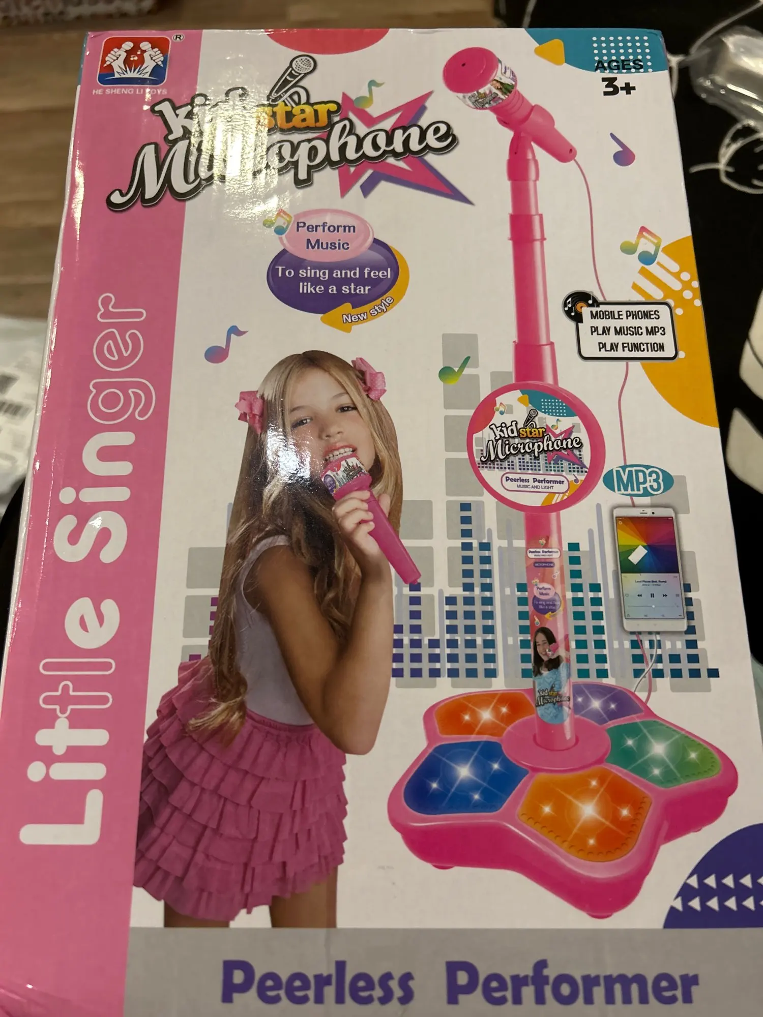 Kids Karaoke Microphone with Stand - Musical Brain-Training Toy Gift photo review