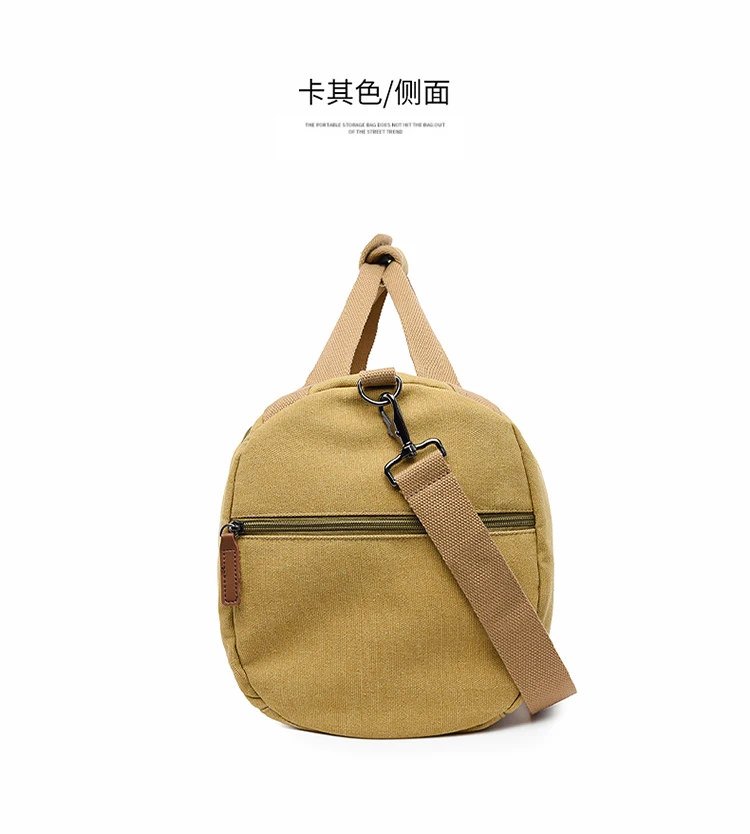 Herren-Reisetasche aus Segeltuch, großes Fassungsvermögen, Wochenendtasche mit Schultergurt, langlebig und vielseitig einsetzbar für Ausflüge und Freizeitgebrauch – Detail 18