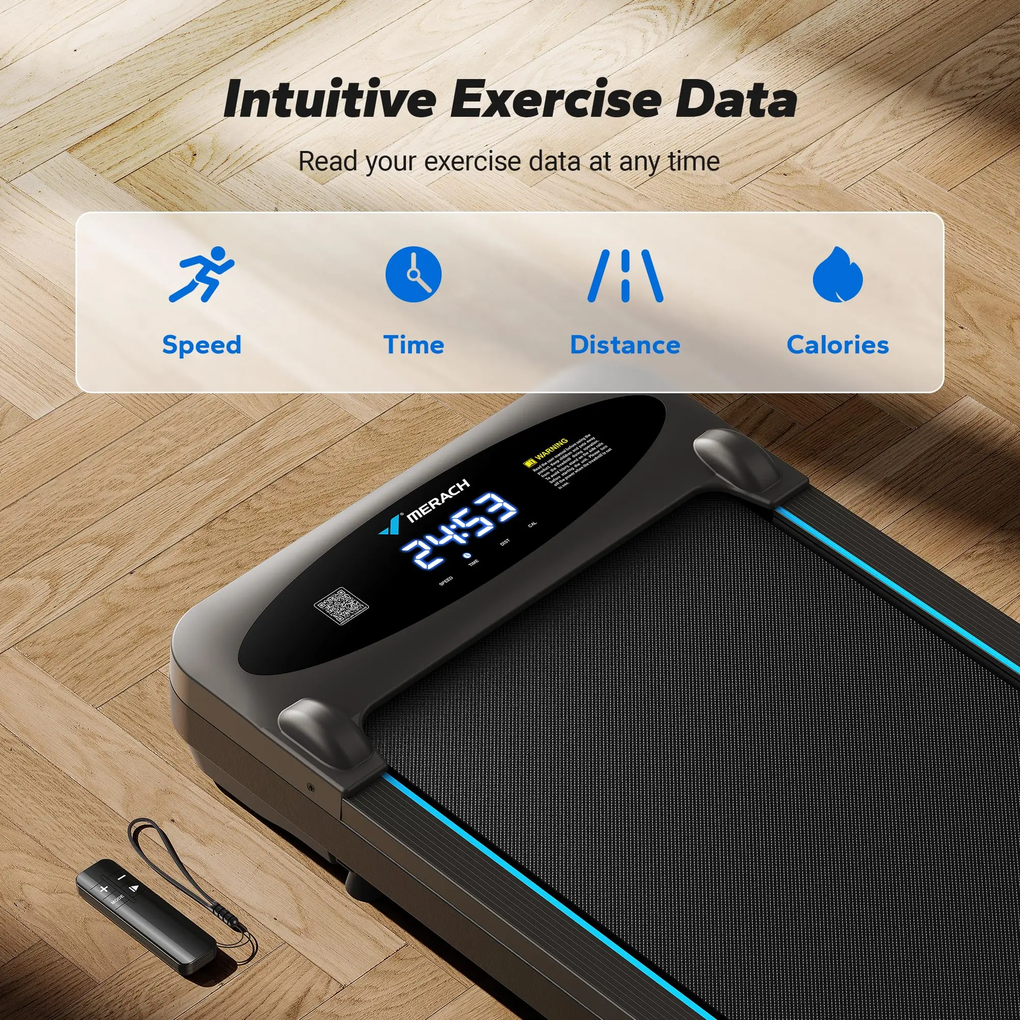 Worldgeil Tapis De Marche Marche Pliable – 1–6 Km/h Tapis De Course Sous Le Bureau Inclinaison 0–6% Walking Pad – 2,0 CV Tapis Pour La Maison Et Le