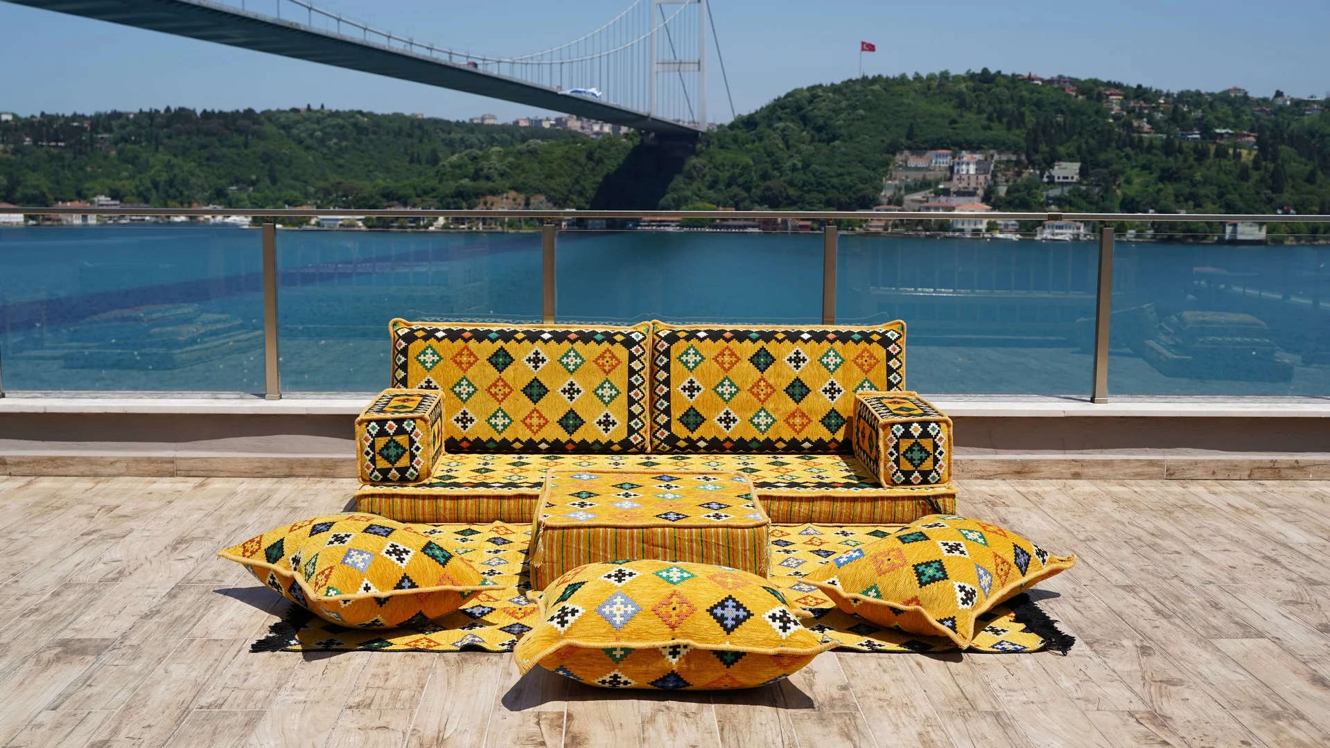 

Yellow Arabic Floor Sofa, Moroccan Sofa, Modular Cushion, Garden Sofas, Bench Cushions, Corner Sofa Set, Bohemian Furniture