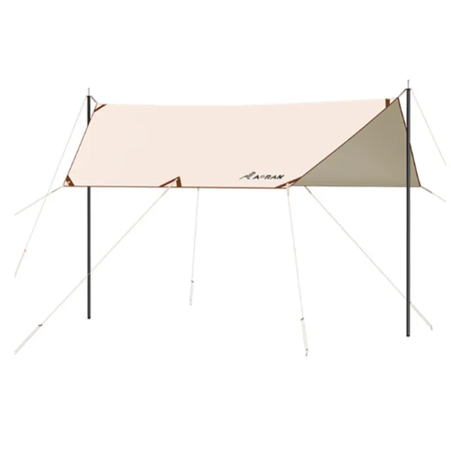 3X3-5 Méter Hordozható Bézs Bevonat Ponyválló Vízálló Pillangó Napellenző Kemping Kültéri Kert Árnyékos Ponyvak Menedék Napzólap - Image 4